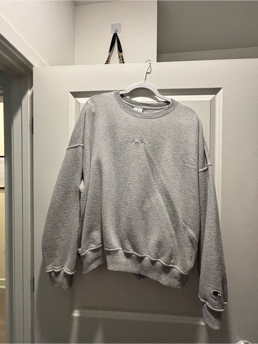 Champion Light Gray Crewneck Sweatshirt